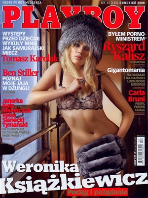 Okładka Playboy Grudzień 2008
